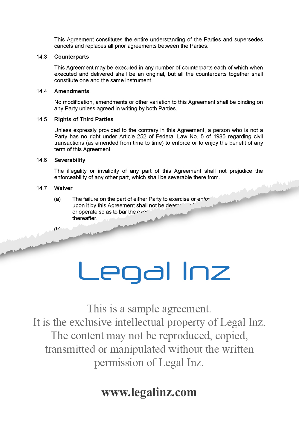 Joint Venture Agreement Sample 11